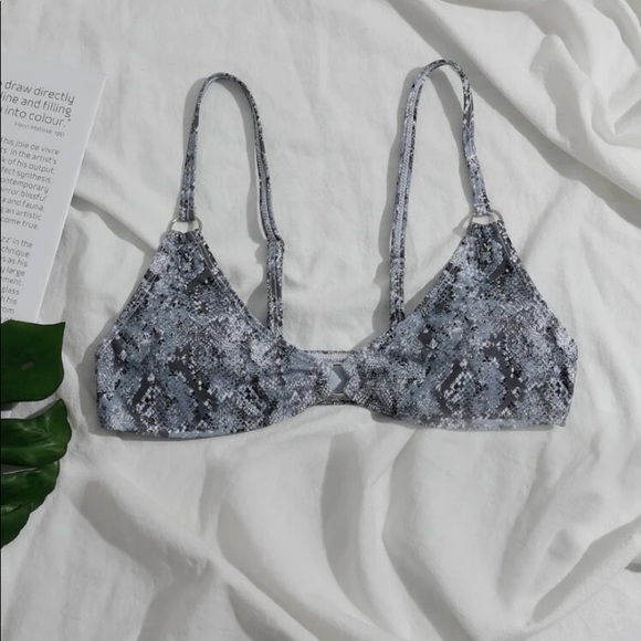 Grey Snakeskin Print Bikini Top *HOST PICK* - Picture 6 of 13